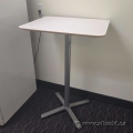 IKEA Billsta White Tall Bistro Bar Table w/ Silver Cross Base IKEA Billsta White Tall Bistro Bar Table w/ Silver Cross Base